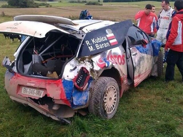 Il video del cappottamento in prova di Kubica
