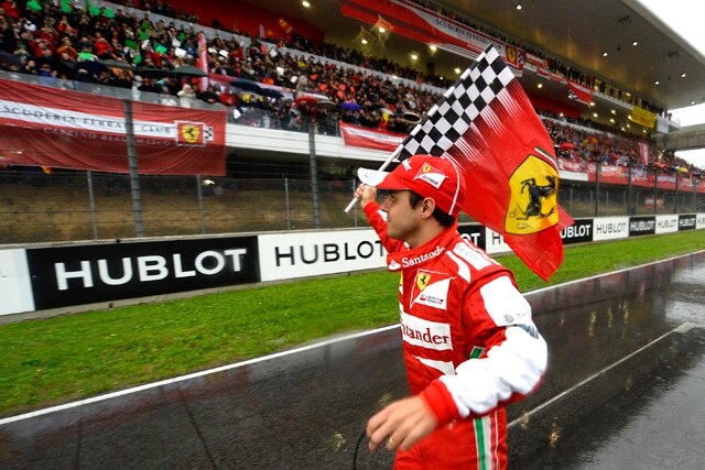Massa emozionato alla festa Ferrari al Mugello