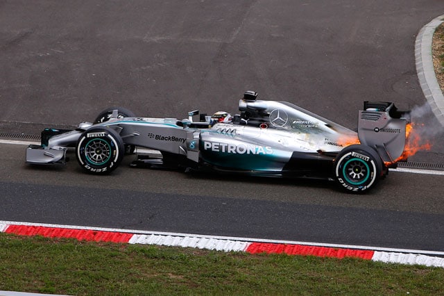 Hamilton e la qualifica in fiamme