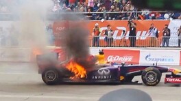 Red Bull in fiamme in Russia