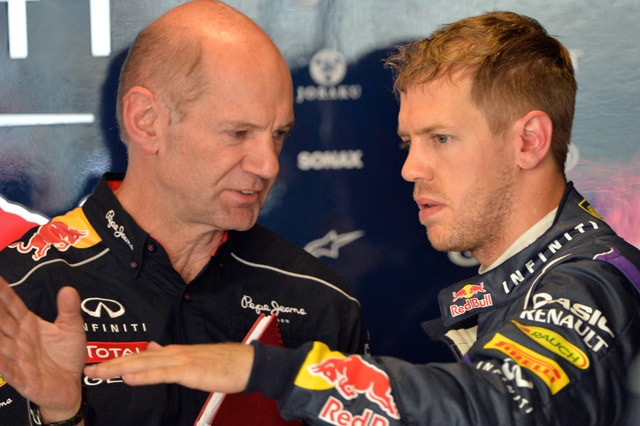 Test F1, Vettel bloccato da Newey