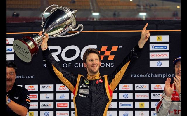 Romain Grosjean alla Race of Champions 