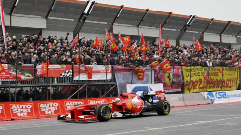 Il pit stop della Ferrari al Motor Show