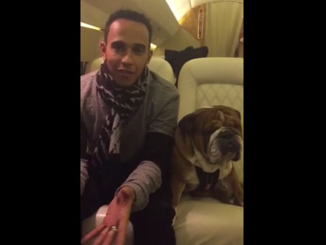 Gli auguri di Natale di Hamilton e... del suo cane