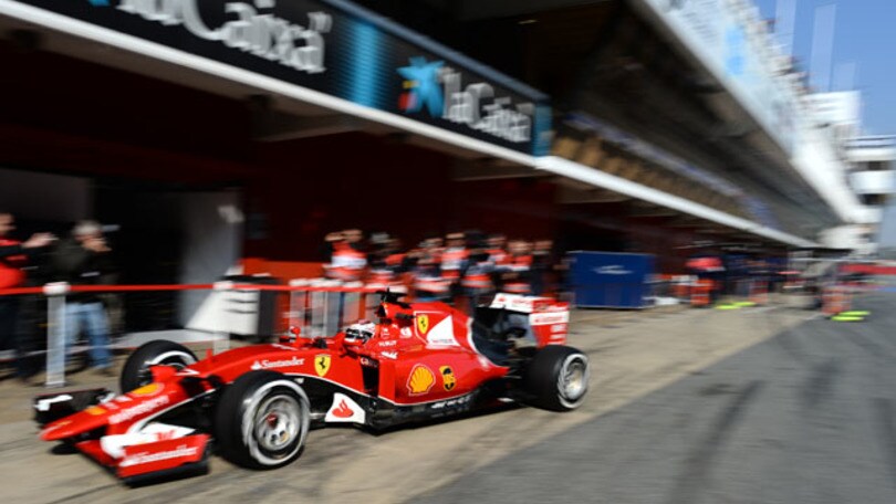 La Ferrari ai test F1 di Barcellona
