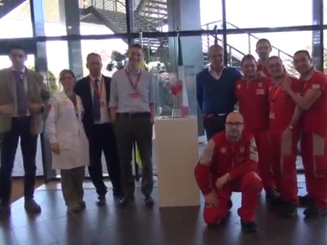 Ferrari, pranzo in mensa col trofeo di Sepang
