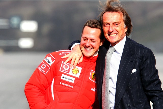 Montezemolo: “Vedere oggi Schumacher, un groppo alla gola”