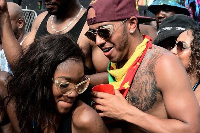 Hamilton (con Rihanna) alle Barbados