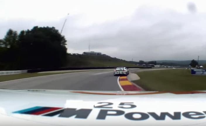 BMW Z4 GTLM, giro in pista al Road America