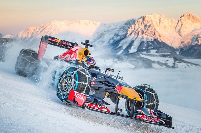 Red Bull con Verstappen sul ghiaccio!