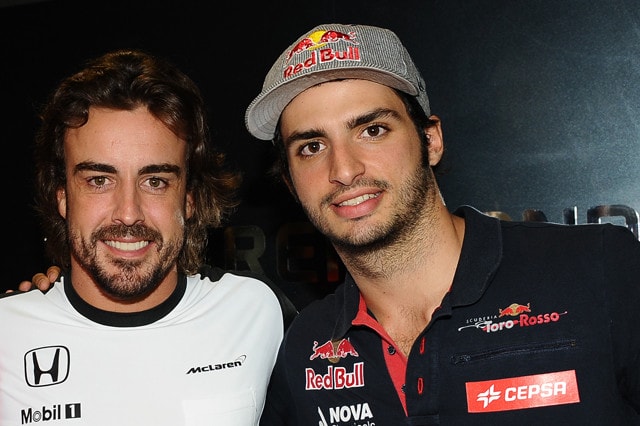 Sainz e il “maestro” Alonso