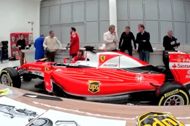 La decorazione della nuova Ferrari SF16-H (video)