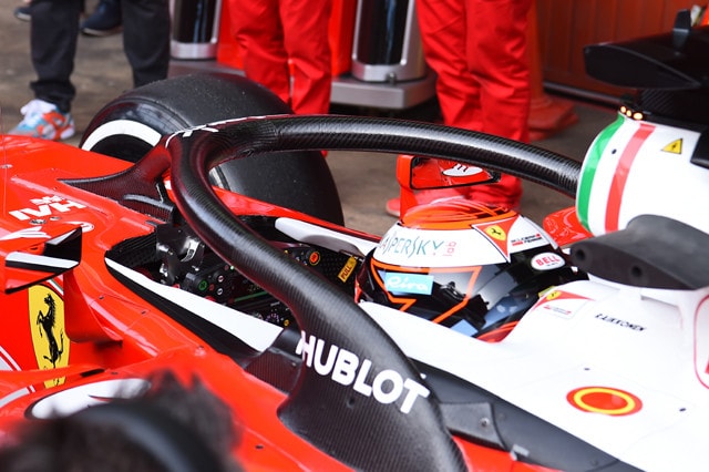 F1 , Raikkonen prova il sistema Halo