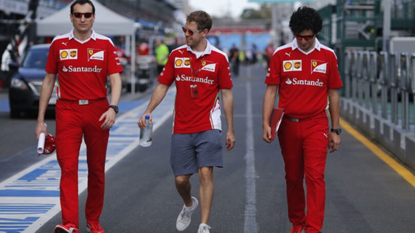 GP Australia, Vettel in pista