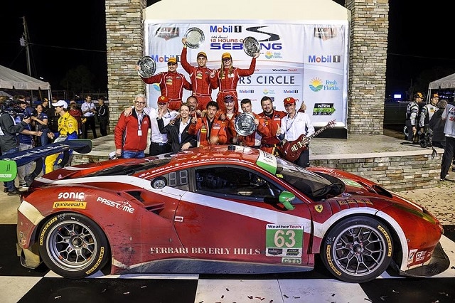 Sebring: grande vittoria in GTD per Balzan e la nuova Ferrari 488