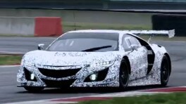 La Honda-Acura NSX GT3 nei primi giri di pista