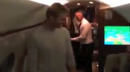 Con Nico Rosberg sull'aereo dei piloti