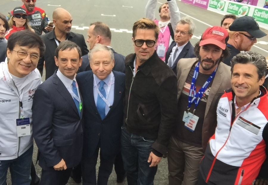 24 Ore di Le Mans, parata di stelle da Brad Pitt a Keanu Reeves: foto