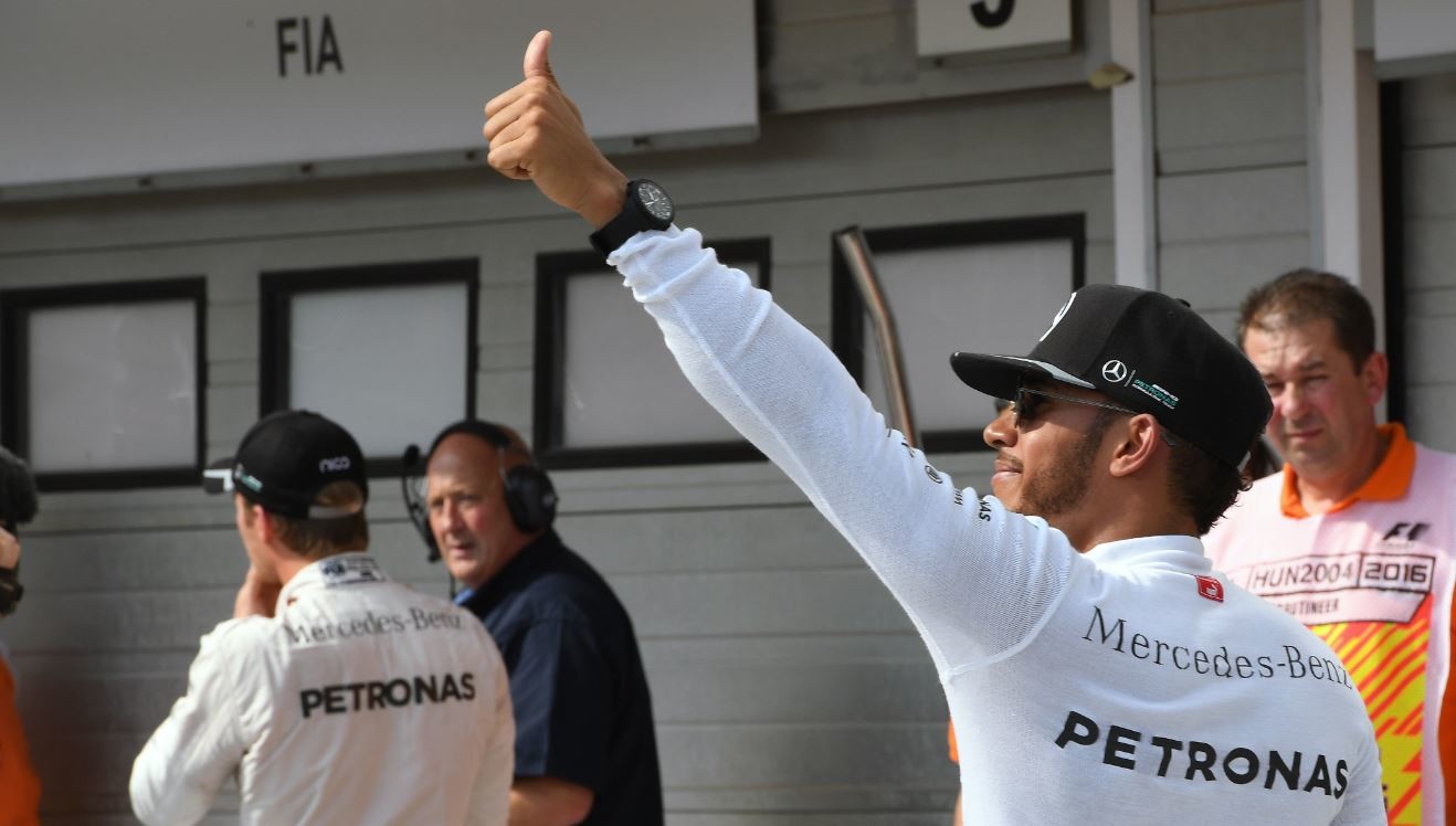 F1 Ungheria, Hamilton: "Ero 4 decimi più veloce di Nico nel 1° settore"