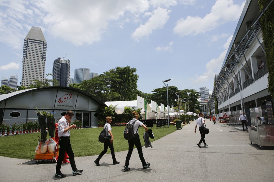 Formula 1 Singapore, i piloti arrivano a Marina Bay