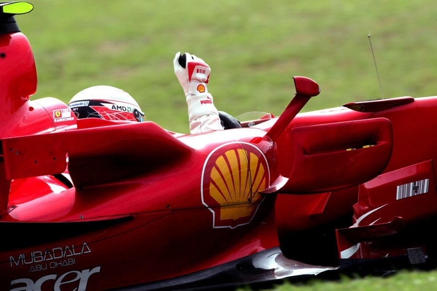 21 ottobre 2007, Kimi vince l'ultimo mondiale Ferrari