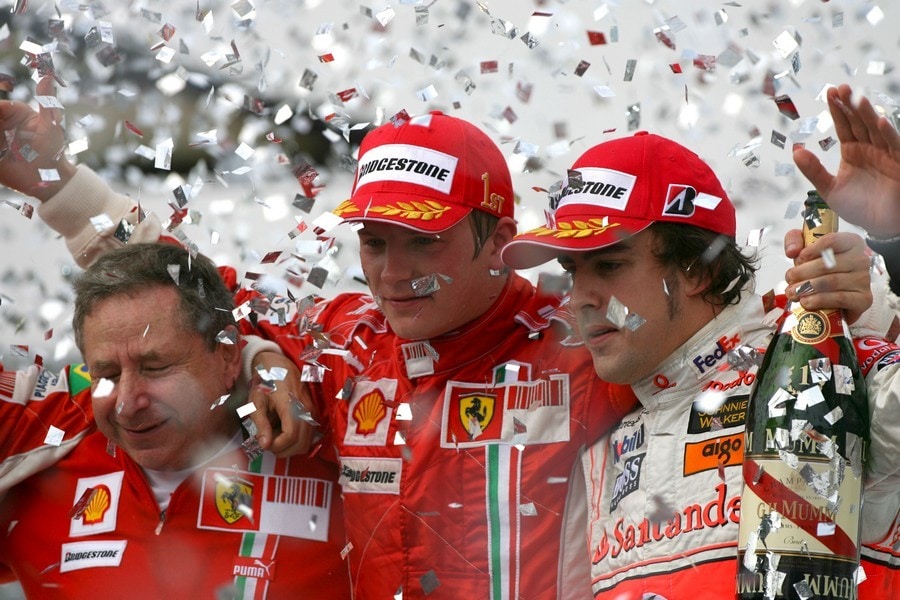 21 ottobre 2007, Kimi vince l'ultimo mondiale Ferrari