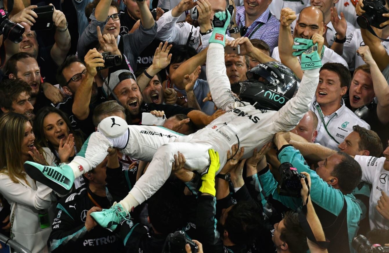 "Rocky" Rosberg e il titolo festeggiato in italiano