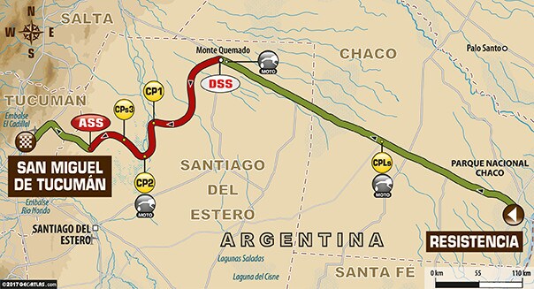Dakar, seconda tappa di 800 km sulle piste del Chaco