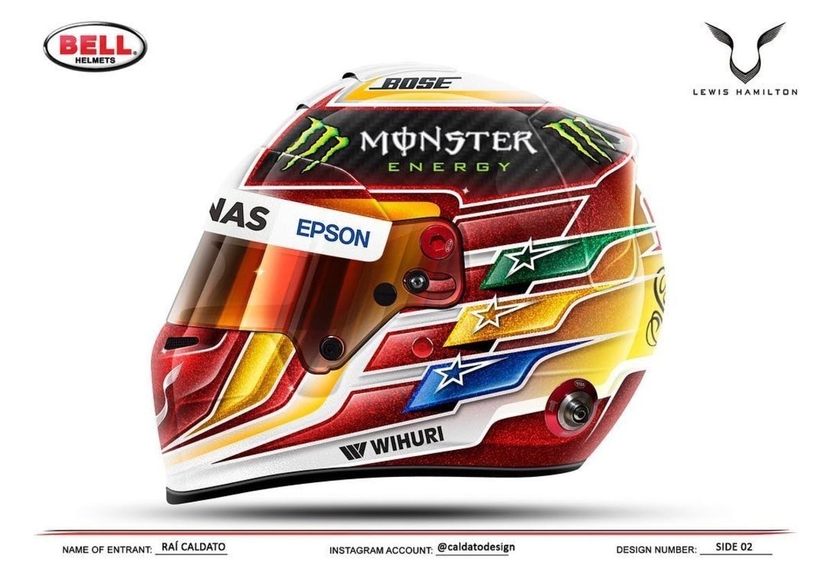 Ecco il nuovo design del casco di Hamilton