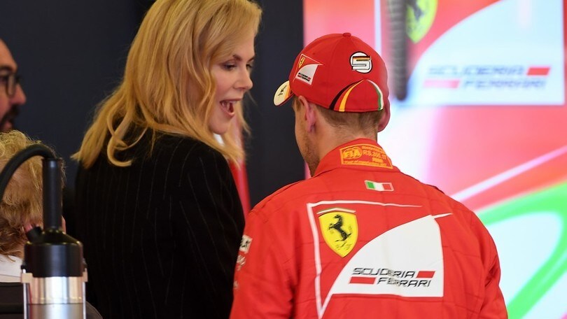F1 Australia, Nicole Kidman nei box Ferrari