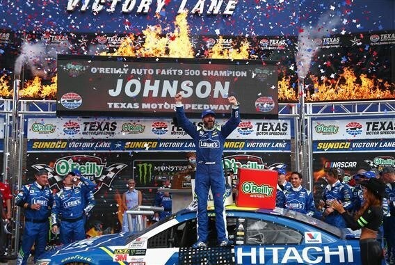 Nascar, Johnson mette la settima in Texas