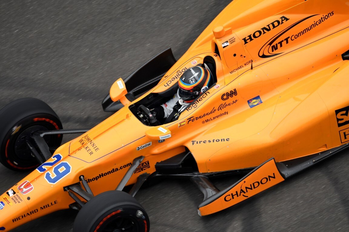 Indy 500: Alonso test rookie al top, prime libere nei 20