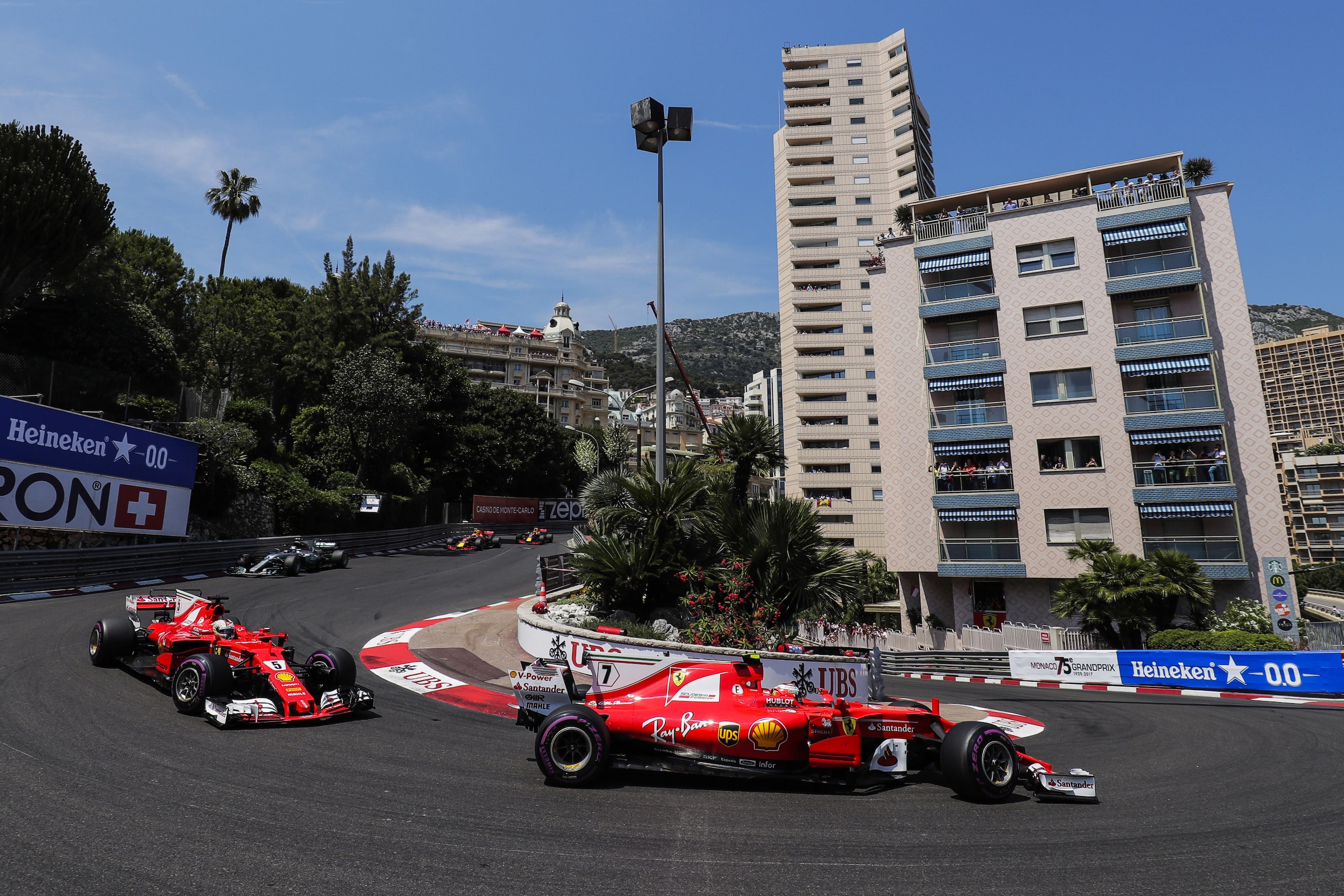 Formula 1 Montecarlo, Vettel guida la doppietta Ferrari