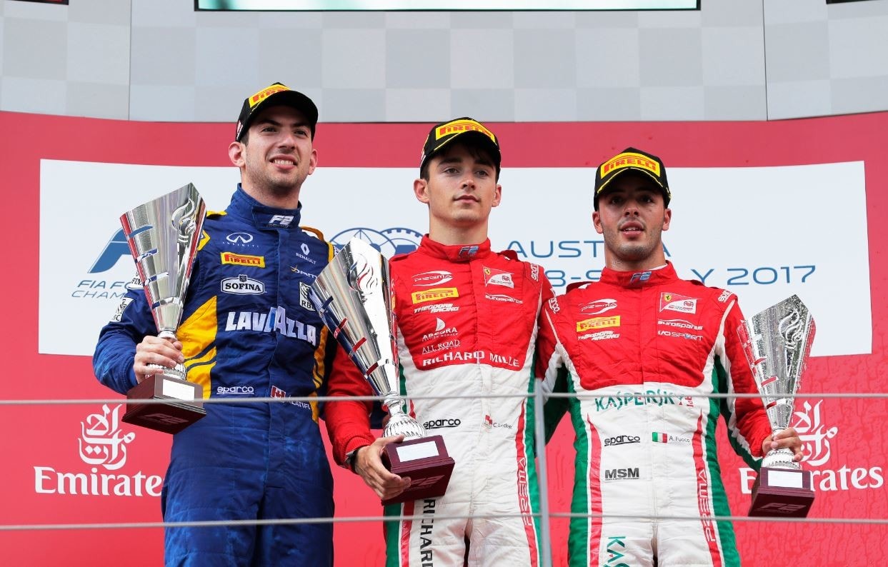 F2 Austria, Leclerc cala il poker! Fuoco ottimo terzo
