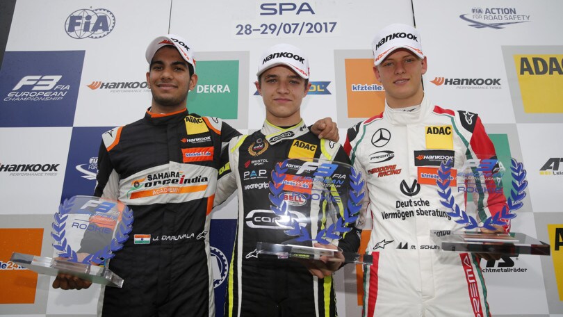 F3 Spa: doppietta di Lando Norris