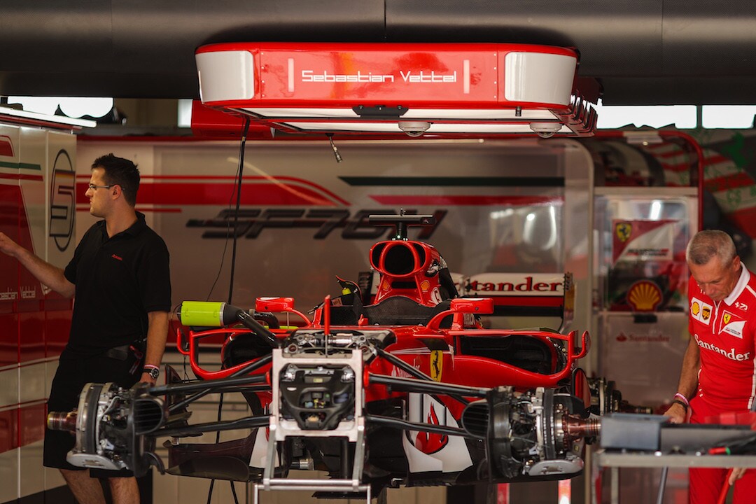 F1 Usa: cambiata la scocca alla Ferrari di Vettel