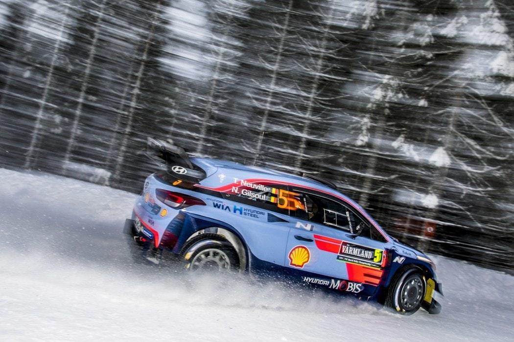 Rally di Svezia, tripletta Hyundai nella prima tappa