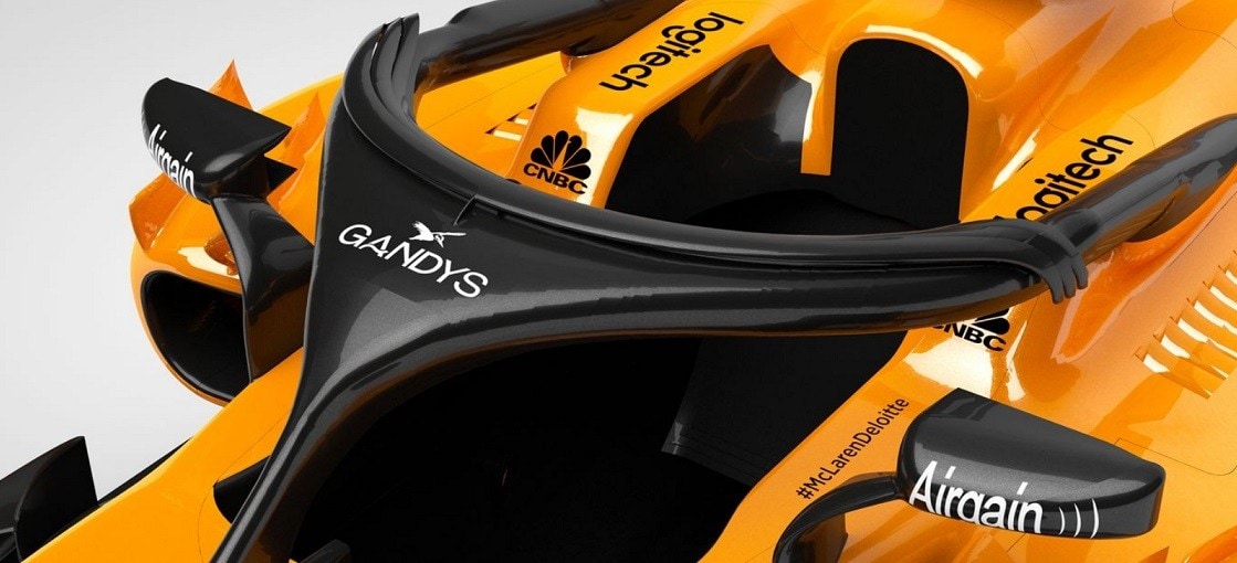 McLaren, l'Halo sponsorizzato dal marchio di infradito