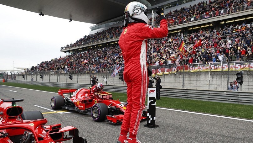 Formula 1 Cina, Vettel celebra una Ferrari fantastica