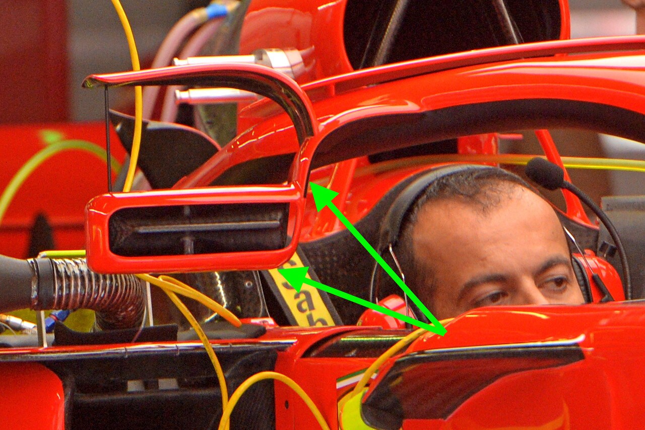 Formula 1 Spagna, la Ferrari deve modificare gli specchietti sull'Halo