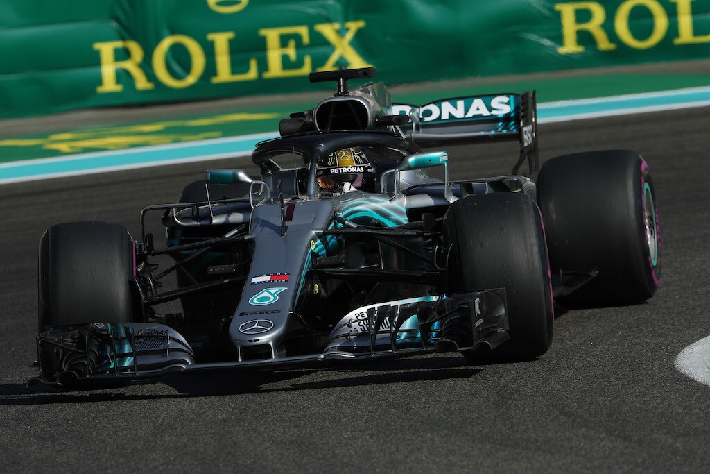 F1 GP Abu Dhabi, Hamilton in pista con la power unit del Brasile