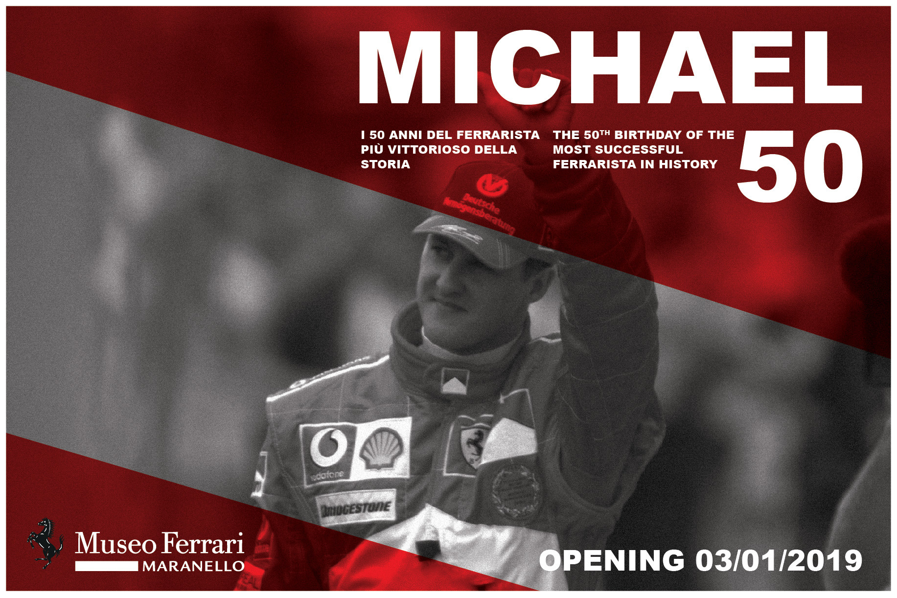 "Michael 50", Ferrari dedica una mostra a Schumacher