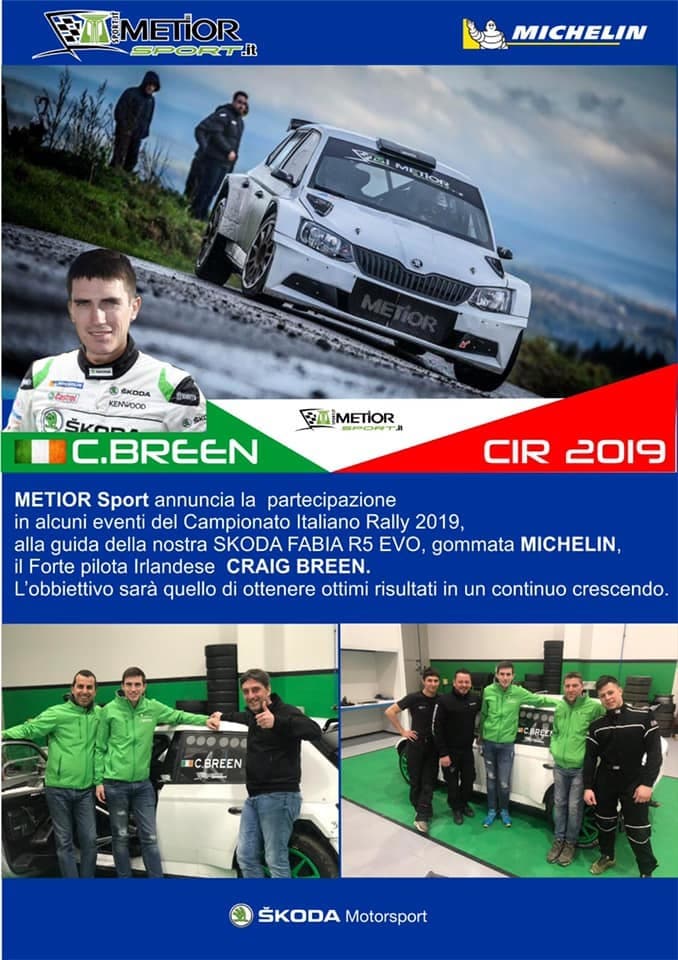 Craig Breen nel CIR con Skoda, imminente la firma di Basso