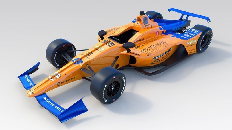 Indy 500, McLaren presenta la livrea della monoposto di Alonso