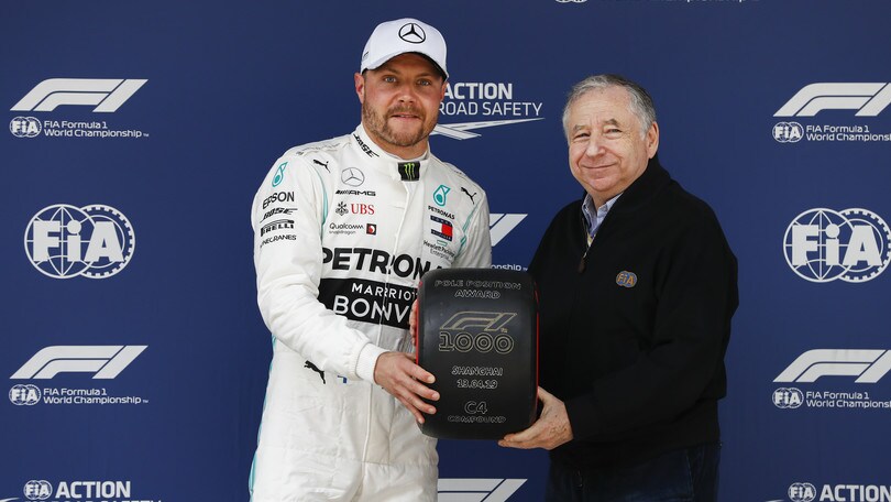 F1, GP Cina: Bottas suona la settima