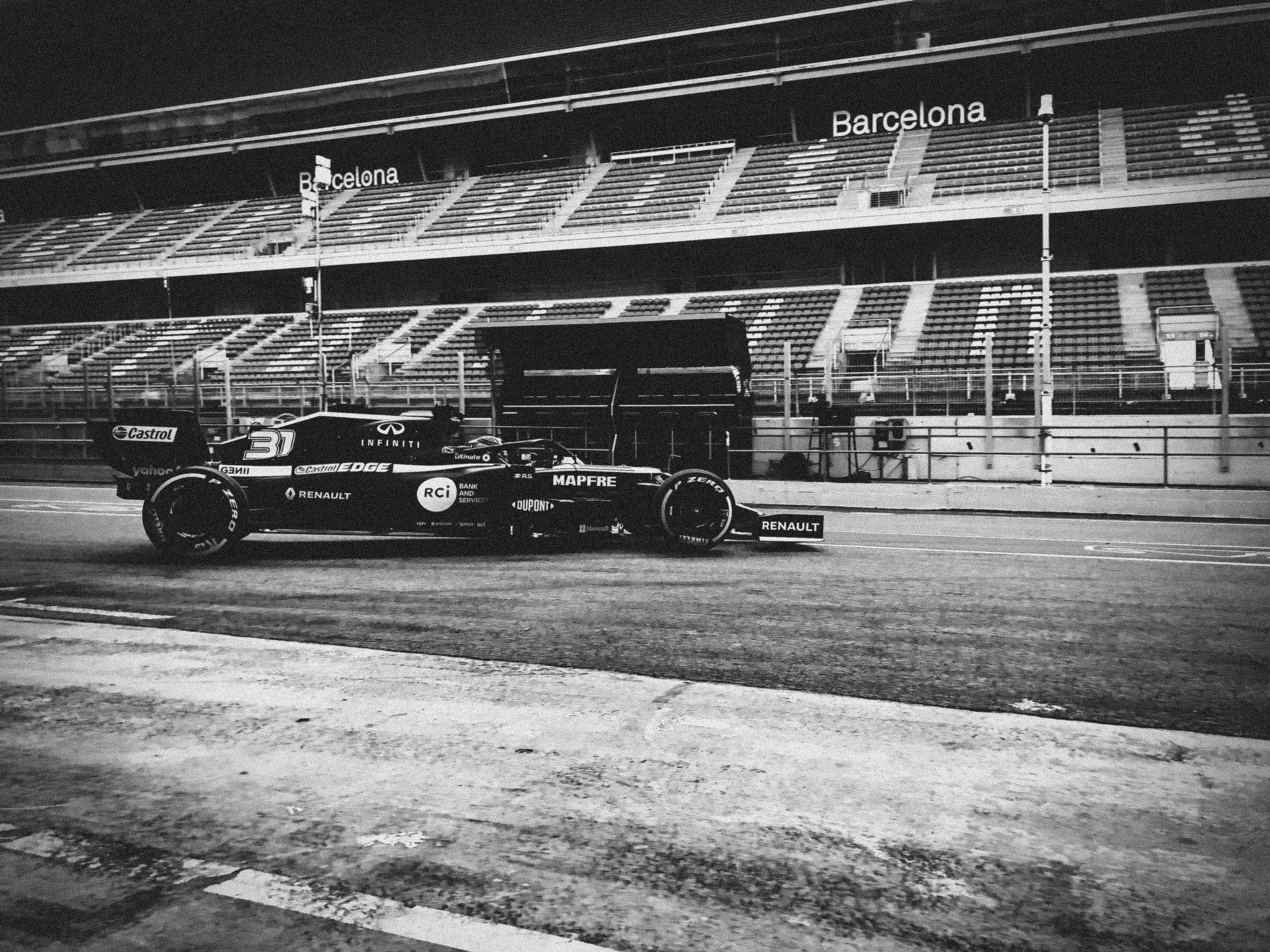 Renault R.S.20, filming day a Barcellona
