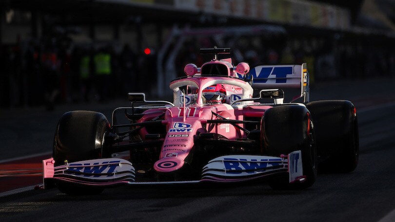 Racing Point RP20, in pista a Barcellona le novità stile Mercedes
