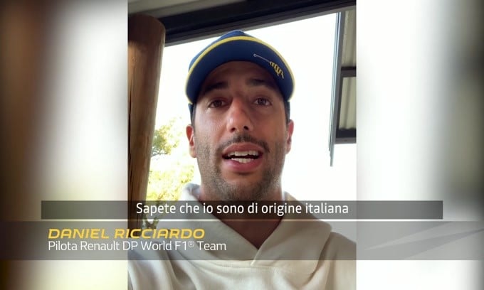 VIDEO Ricciardo saluta l'Italia