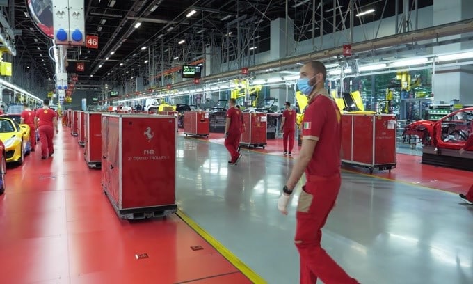 Ferrari: la produzione Fase 2 torna a pieno regime VIDEO