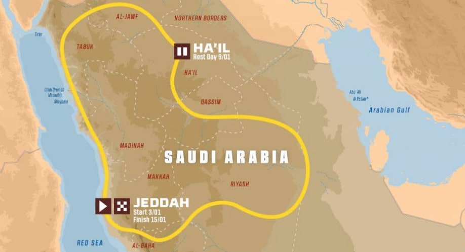 Dakar 2021, si parte da Jeddah il 3 gennaio